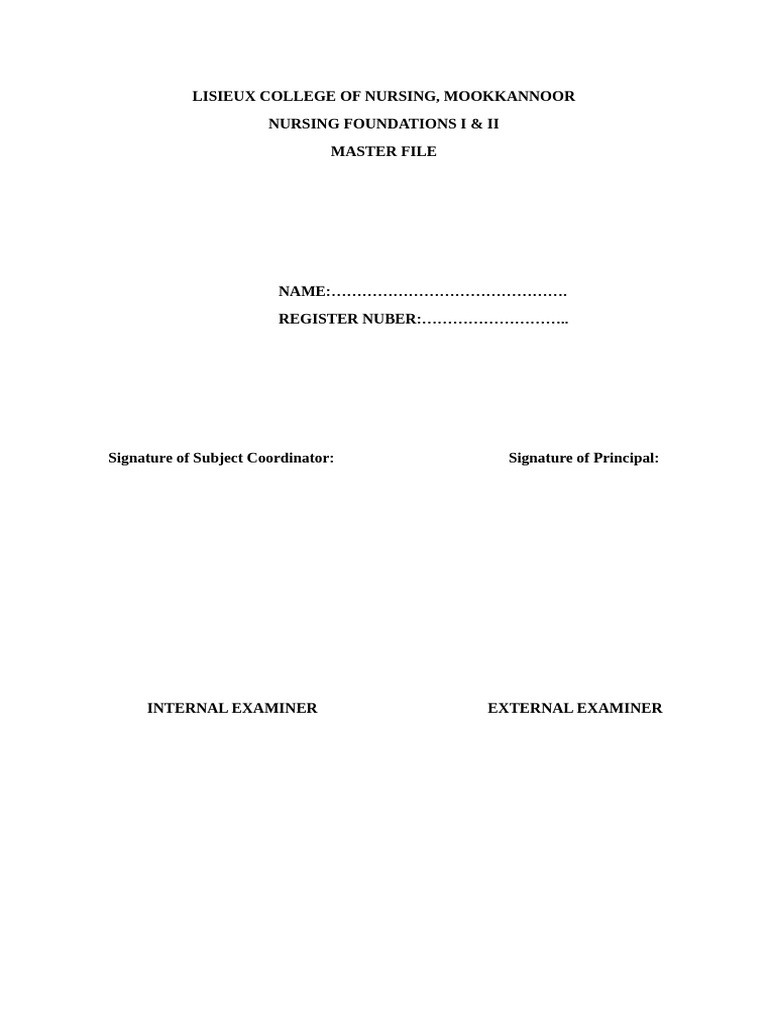 Nursing Foundations Certification Document | PDF