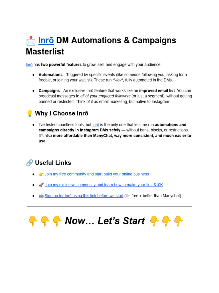 50 DM Automation Templates (ANY NICHE!) | PDF | Cyberspace | World Wide Web
