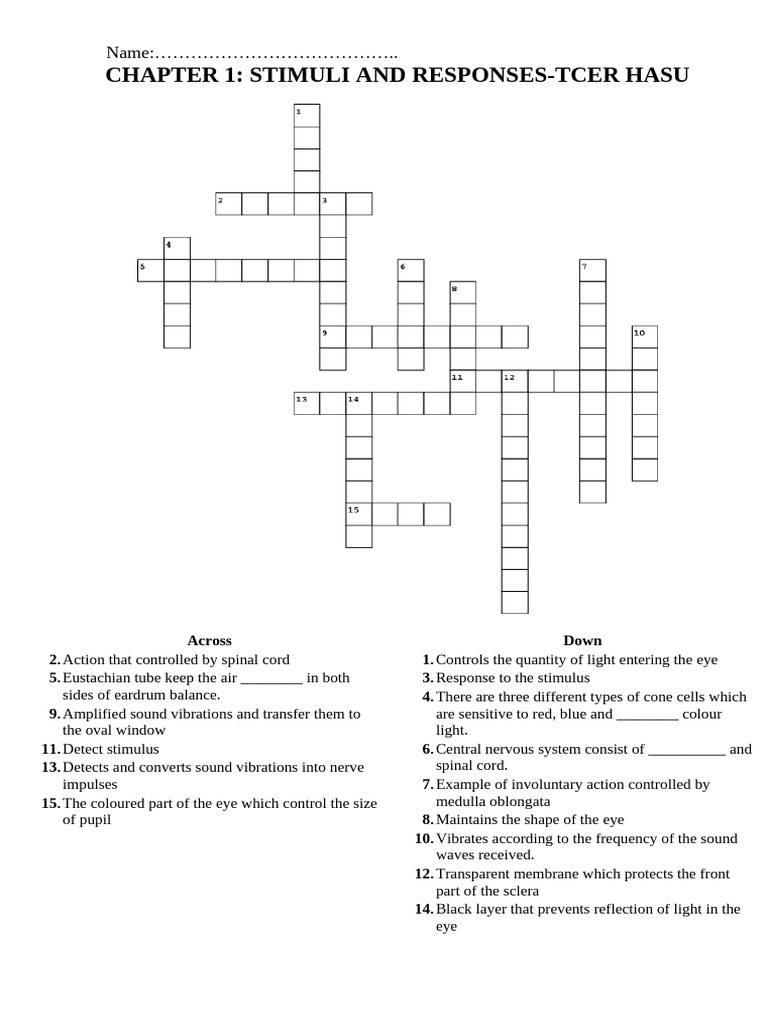 Crossword SN Chapter 1.1 1.2 | PDF