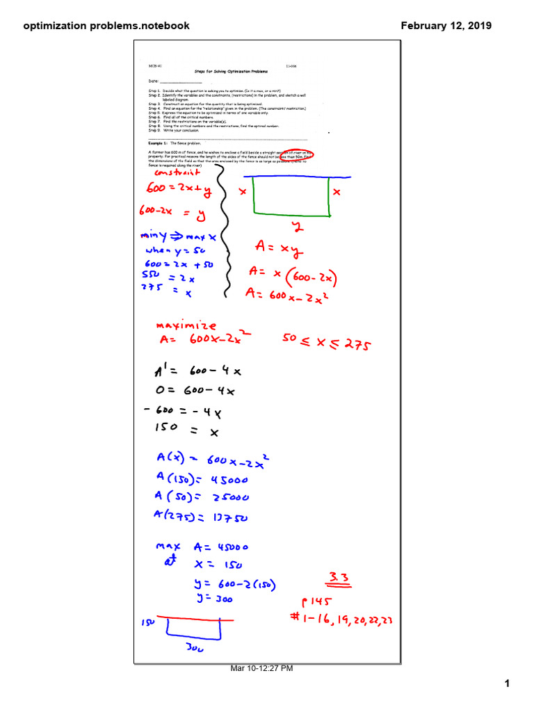 3.3 Optimization Problems | PDF