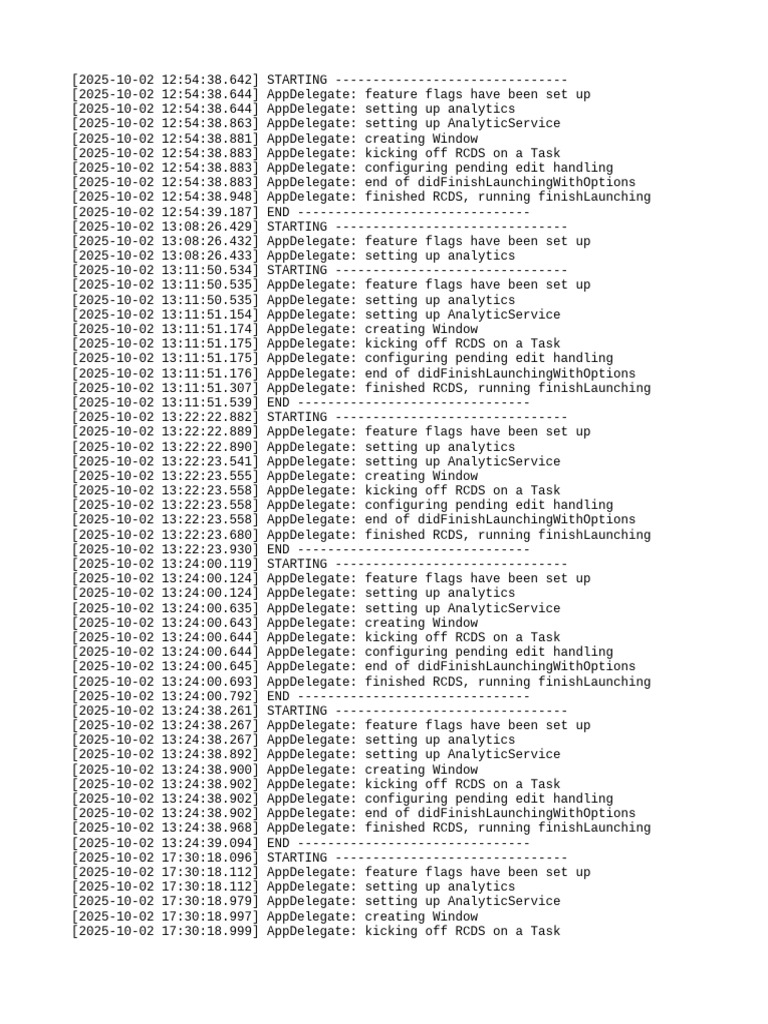 AppDelegate Launch Process Logs | PDF | Software | Microsoft Windows