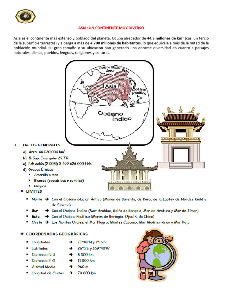 Diversidad Cultural y Geográfica de Asia | PDF | Asia | China