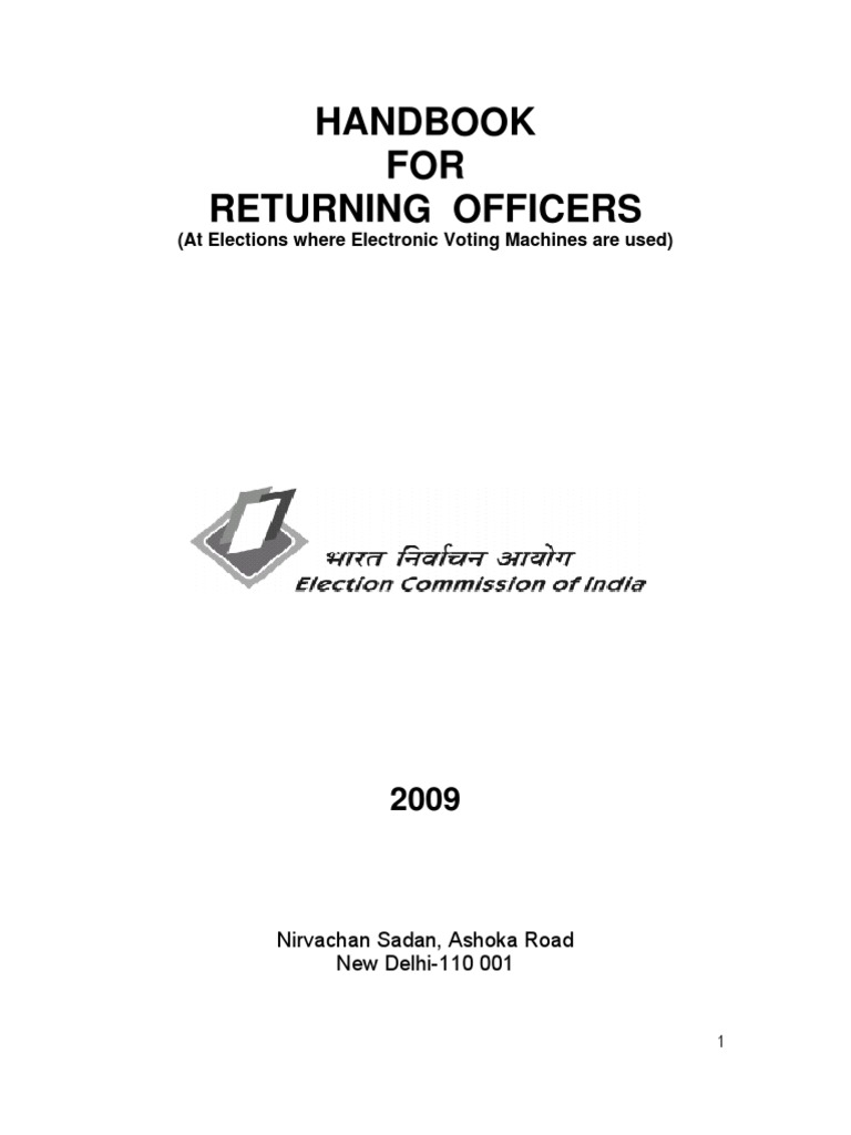 Handbook For Returning Officers PDF