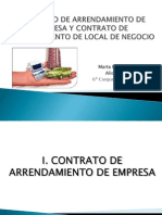 Contrato de Arrendamiento de Empresa y Contrato de