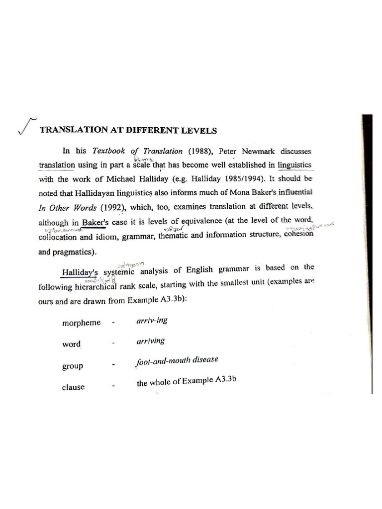 Translation at Different Level | PDF