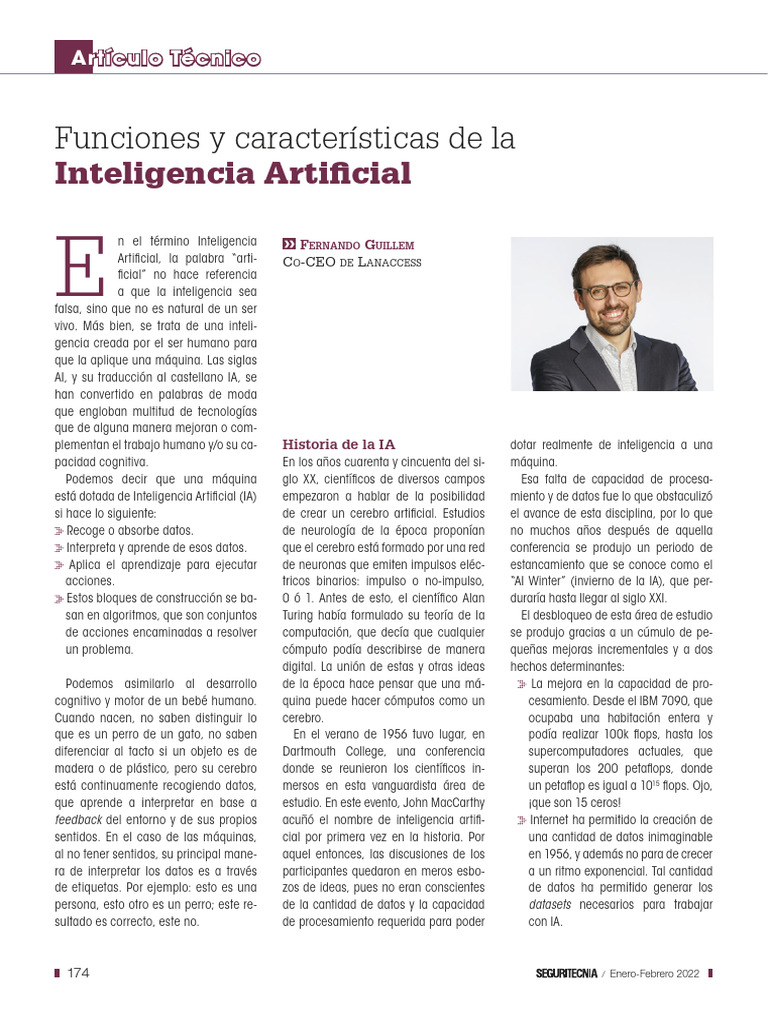 Historia y Funciones de la IA | PDF | Inteligencia artificial ...
