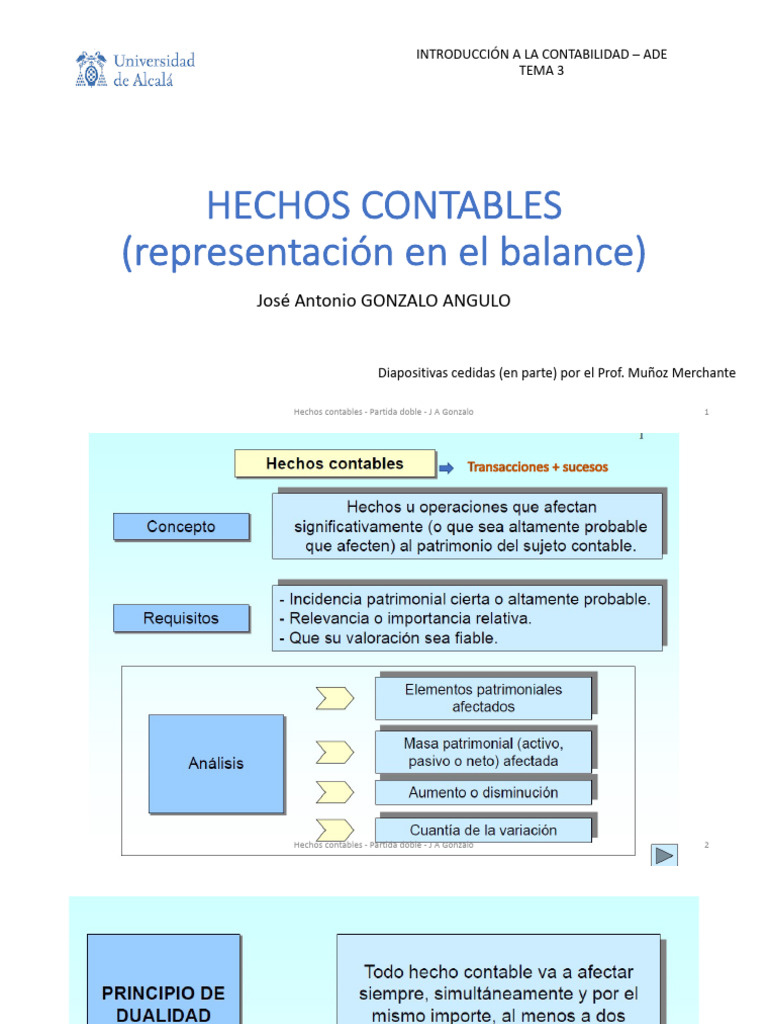 3-Hechos Contables y Partida Doble-Web | PDF | Contabilidad | Hoja de ...