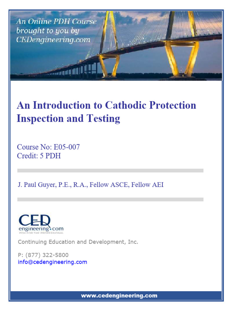 Cathodic Protection Inspection Overview | PDF | Corrosion | Anode
