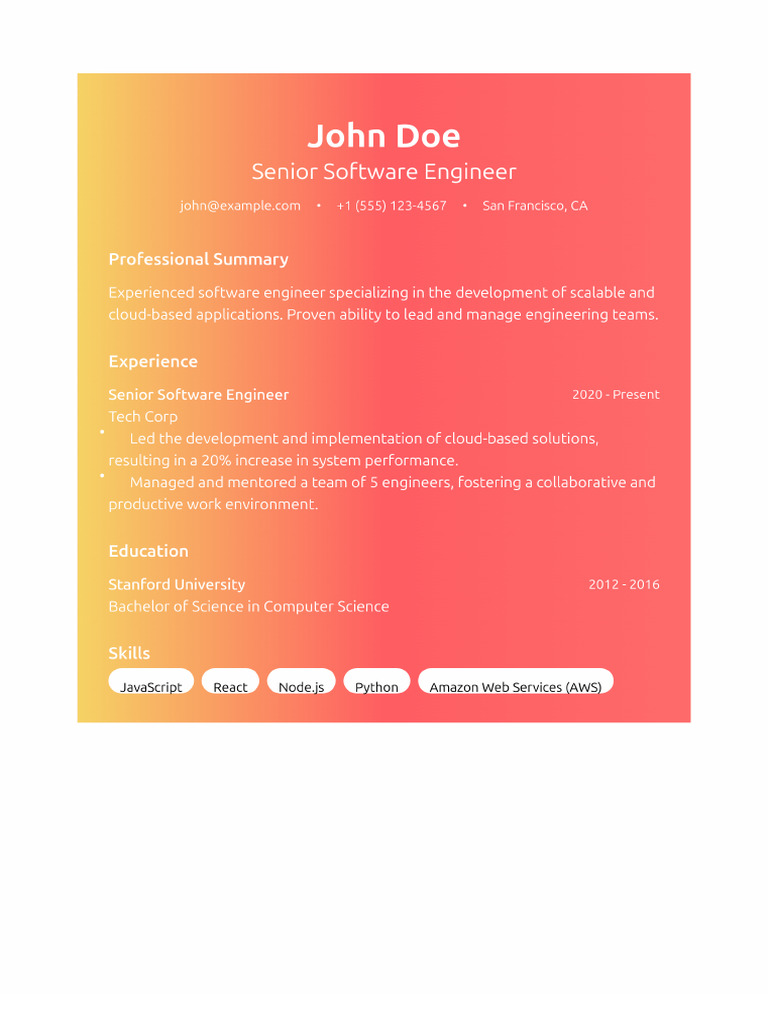 John Doe Resume | PDF