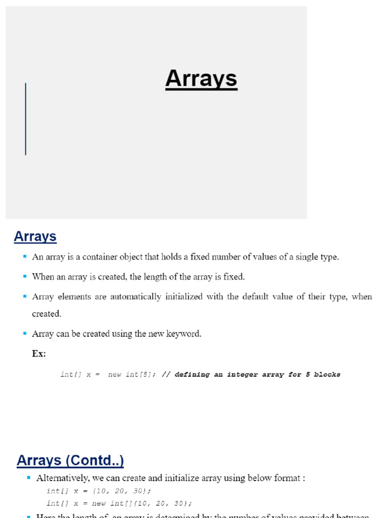 Arrays | PDF