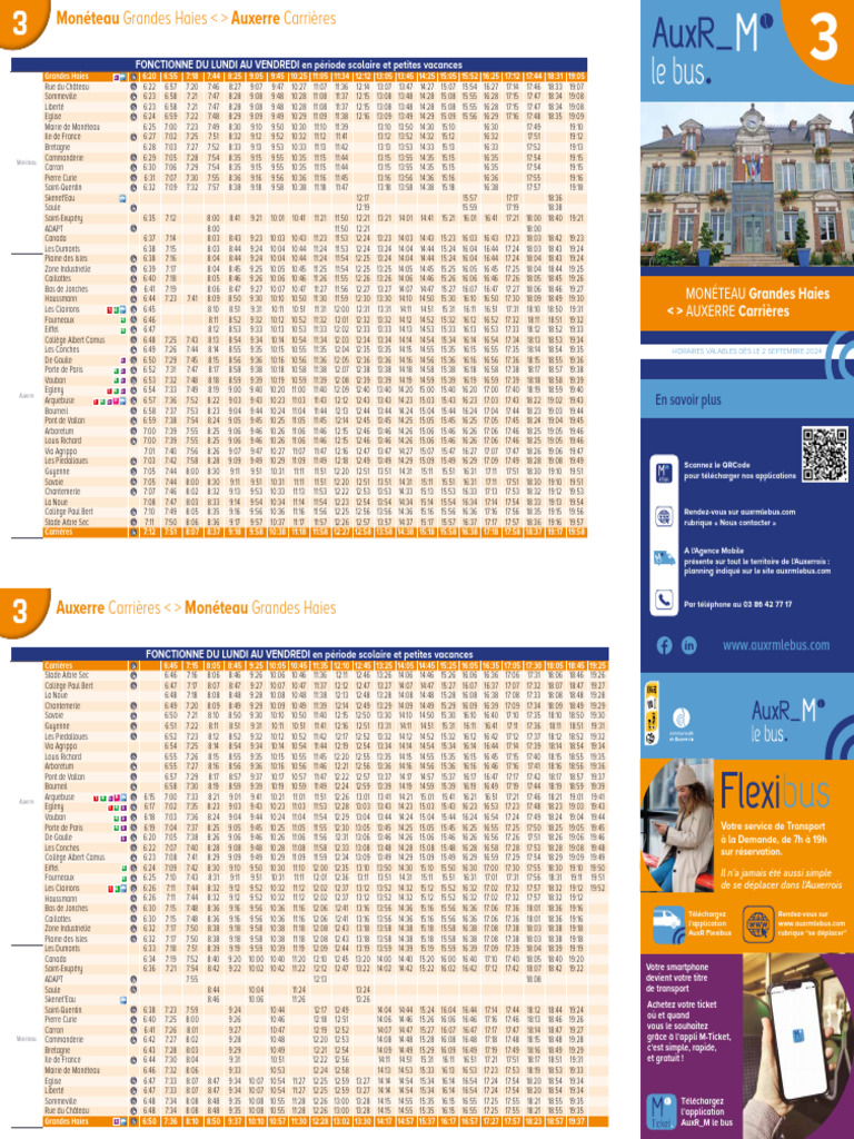 Horaires Flexi-bus Monéteau-Auxerre | PDF