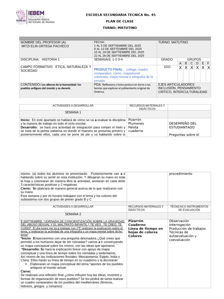 Semana 1-2-3-4 Meop Hist c56 | PDF
