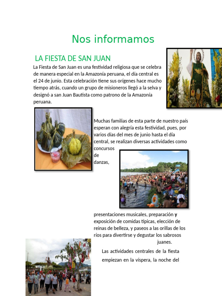 Fiesta de San Juan en la Amazonía Peruana | PDF