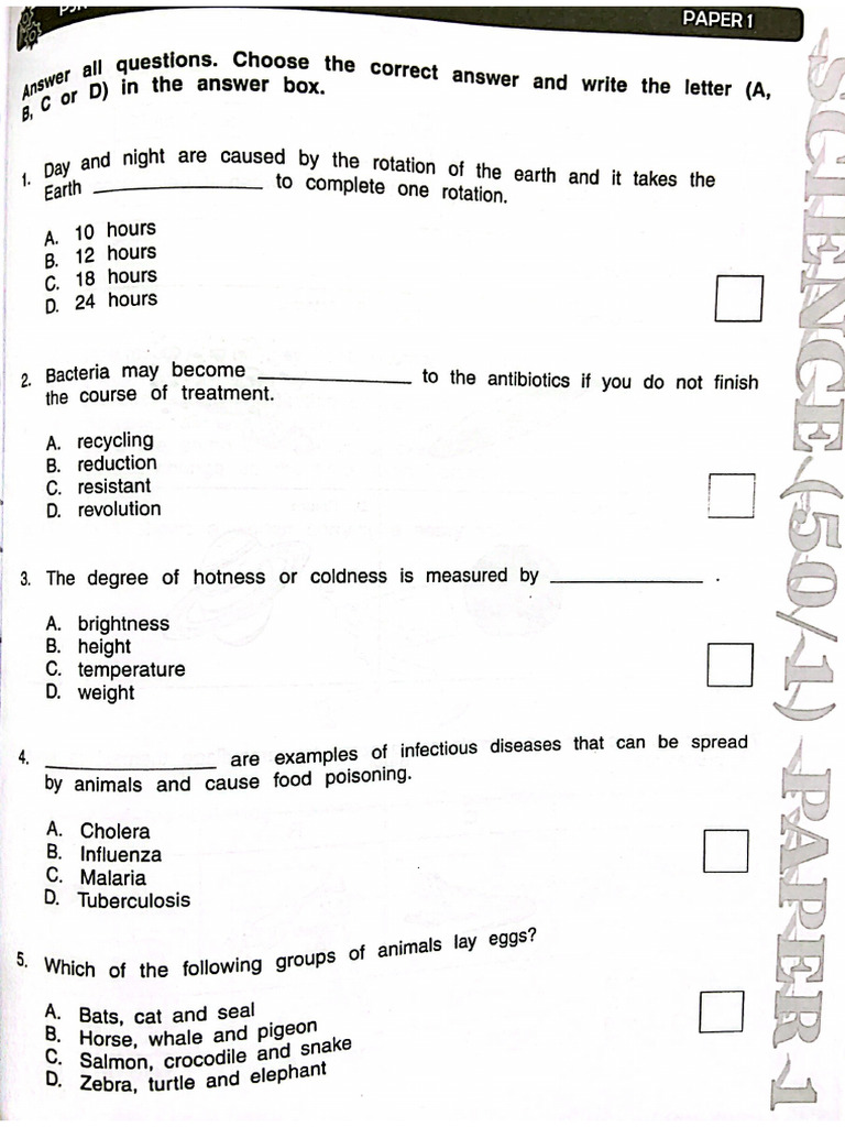 Pyp Paper 1 2023 | PDF
