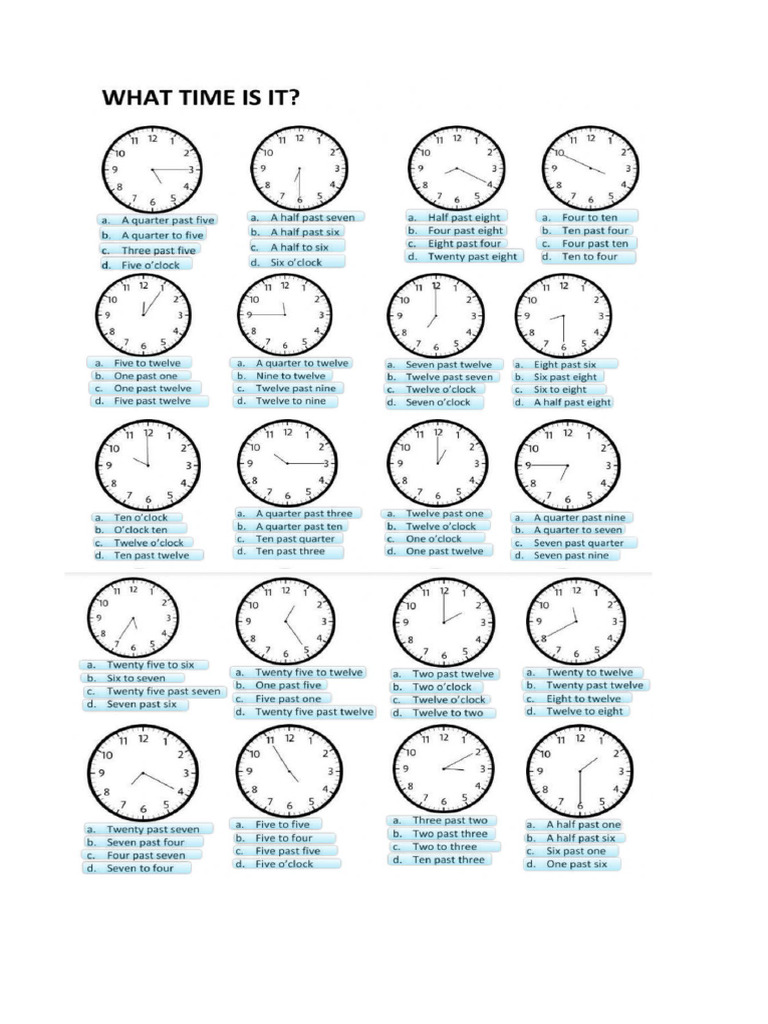 Telling Time | PDF