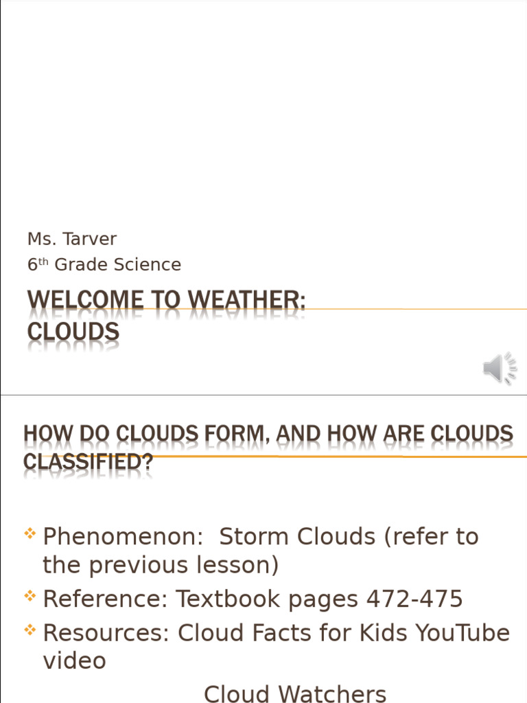 Understanding Cloud Types and Patterns | PDF | Cloud | Precipitation