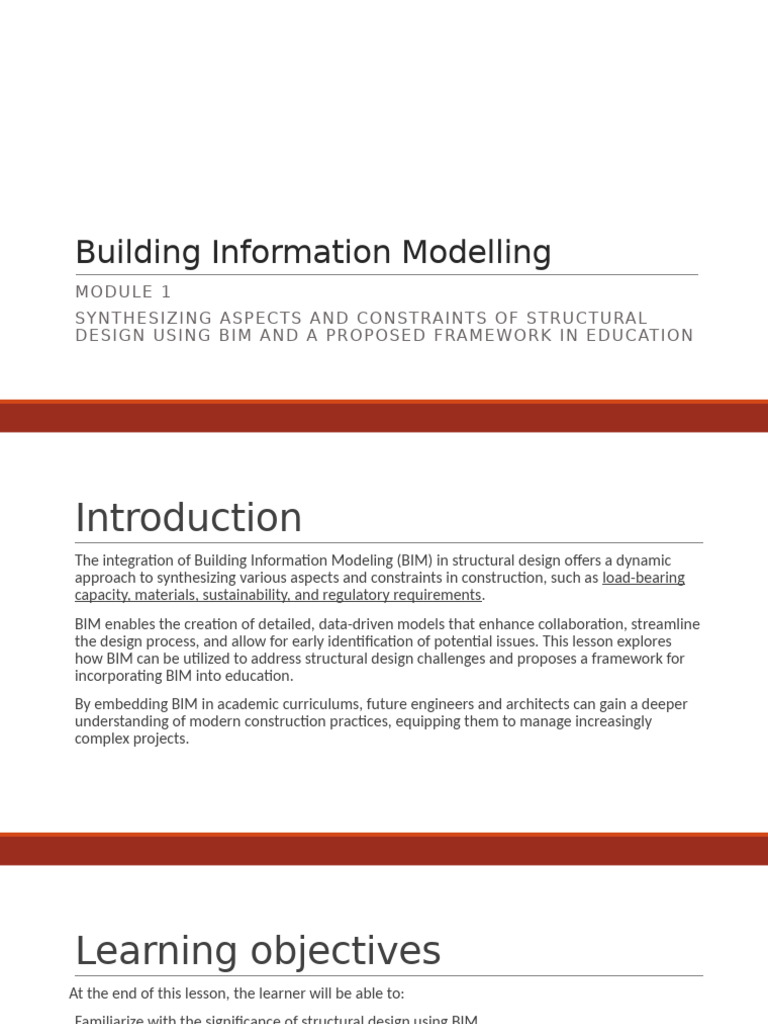 BIM Framework for Structural Design Education | PDF | Building ...