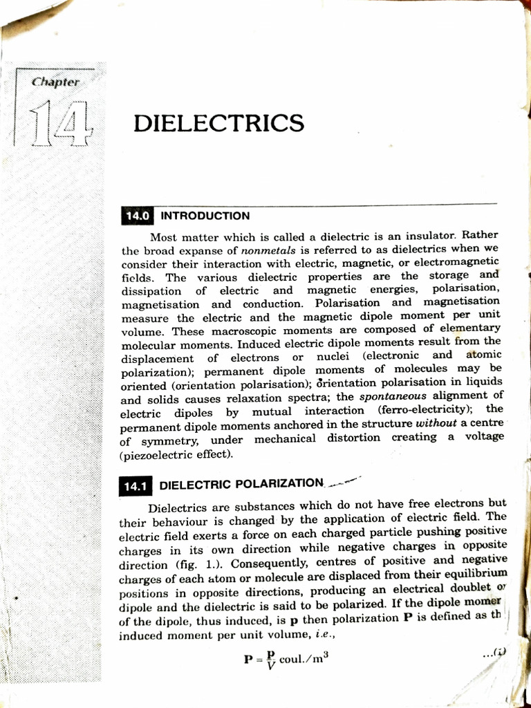 SSP Unit 5 Dielectrics | PDF