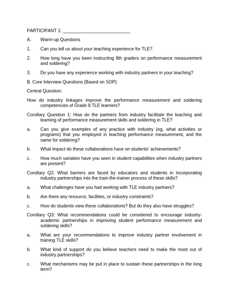 Enhancing TLE Skills through Industry Links | PDF