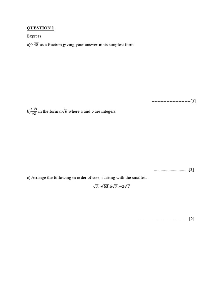 Math Problems: Fractions, Logs, Interest, and Probability | PDF ...