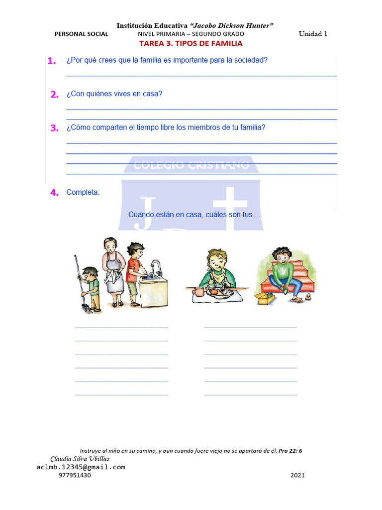Tarea 3 Uni 1 Personal Social | PDF | Parentesco