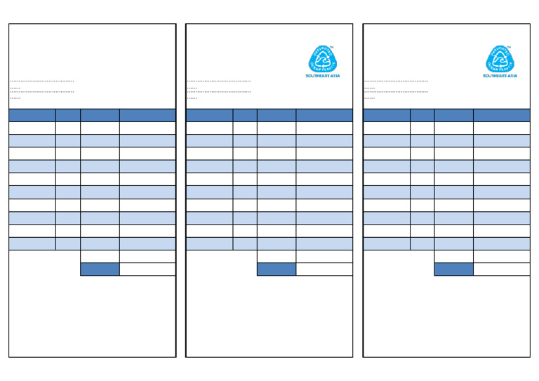 Invoice Template for Plastic Products | PDF