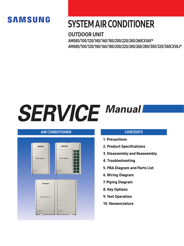 Air Conditioner Service Manual Guide | PDF | Air Conditioning | Heat ...