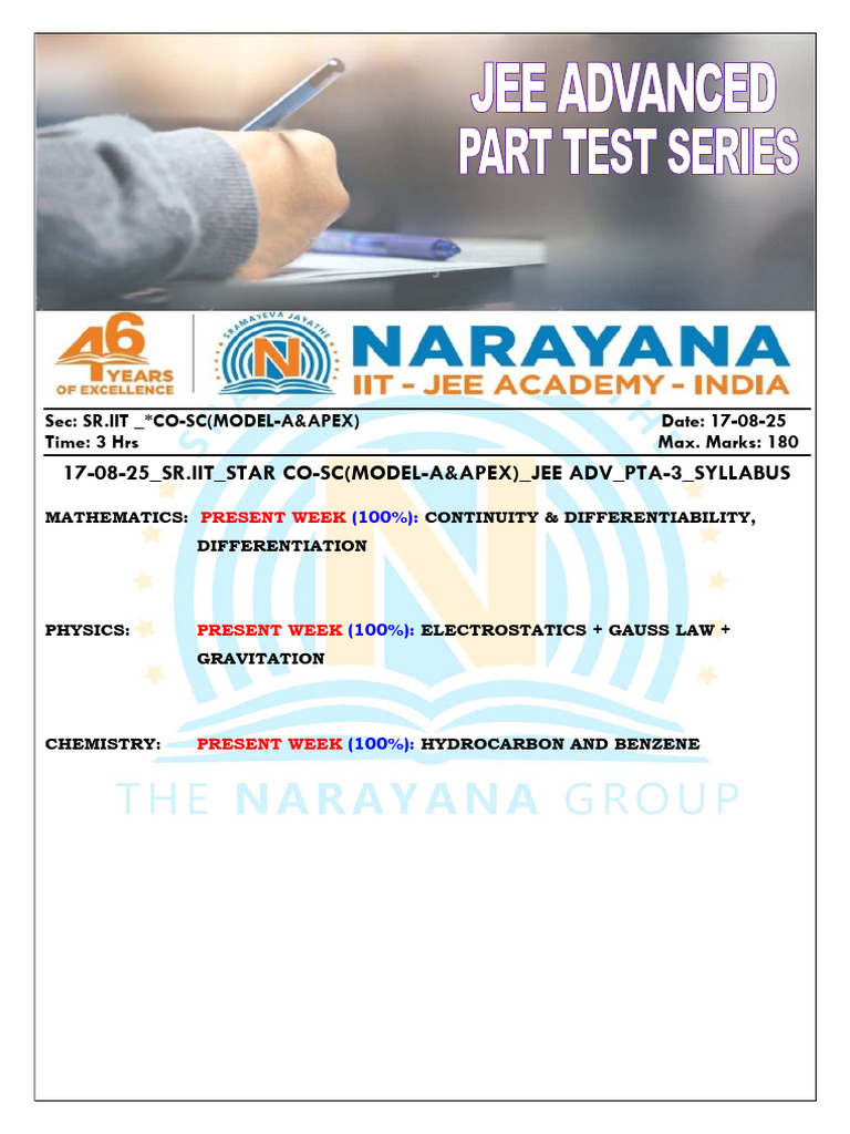 JEE Advanced 2025 Syllabus and Exam Format | PDF | Sphere | Force