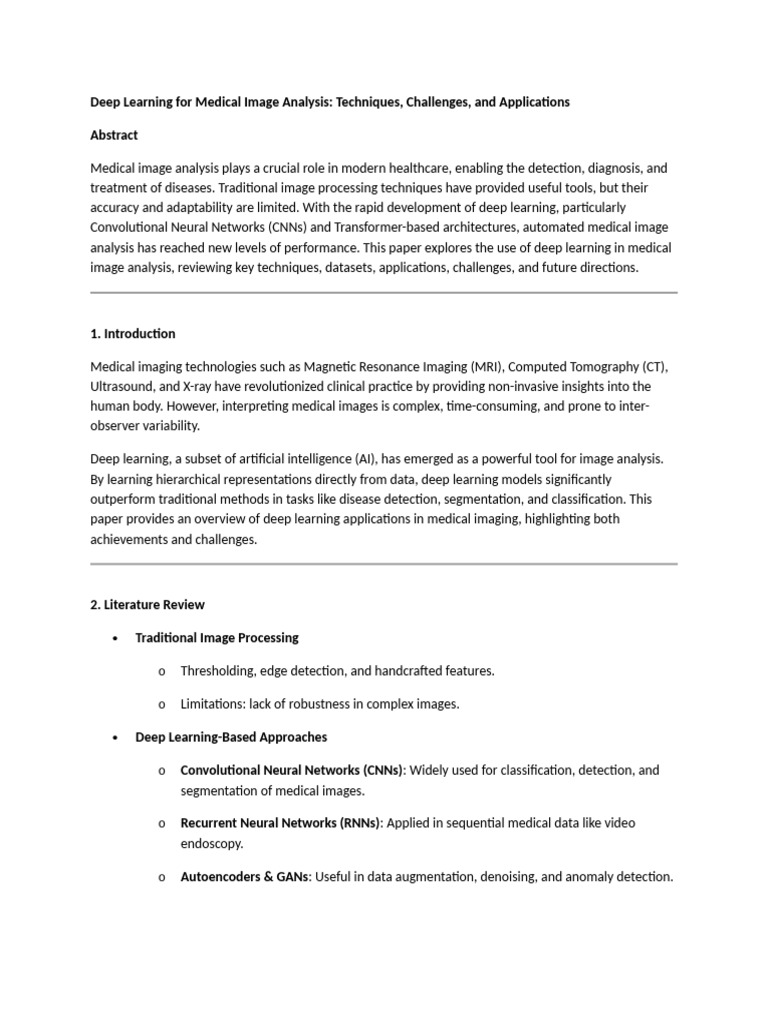 Deep Learning in Medical Imaging | PDF | Deep Learning | Medical Imaging