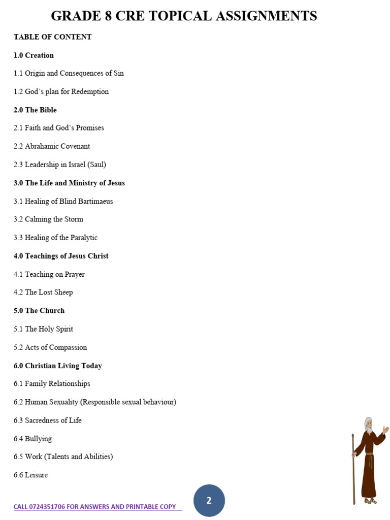 Grade 8 Cre Topical Questions | PDF | Salvation | Forgiveness