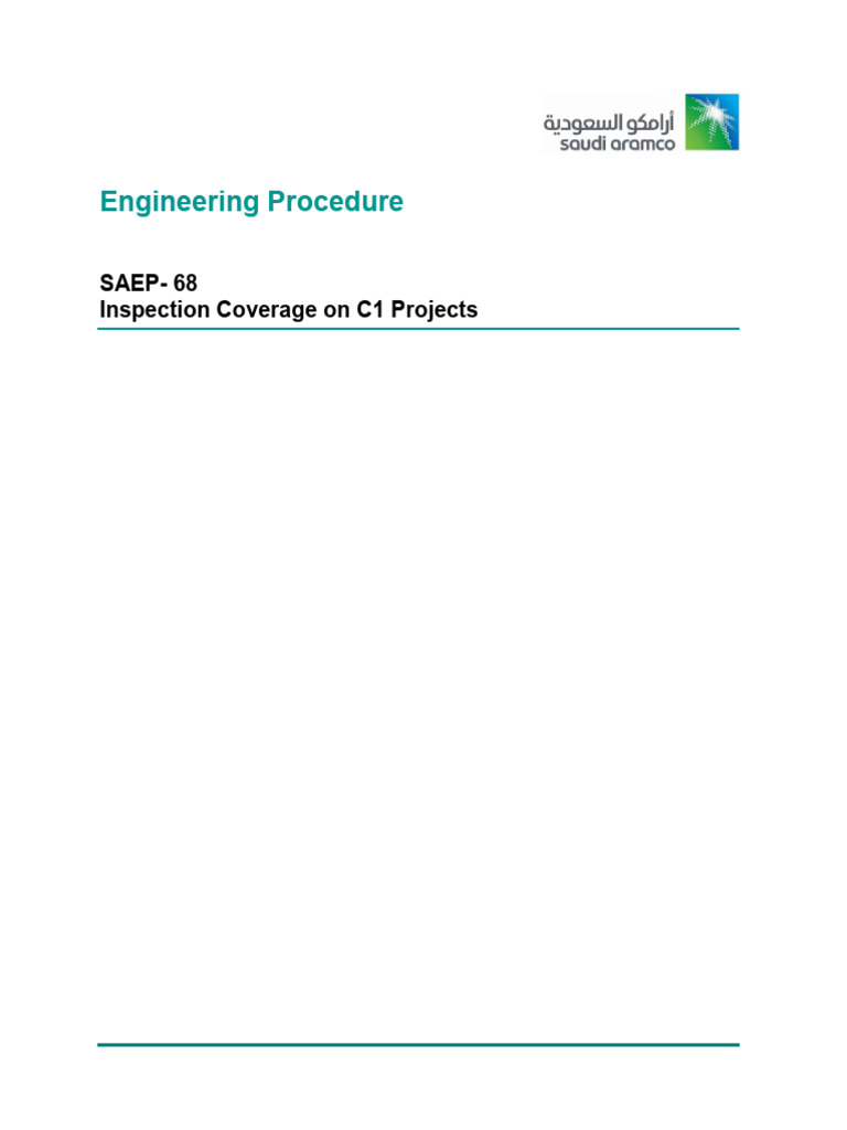 Inspection Coverage for C1 Projects | PDF | Specification (Technical ...