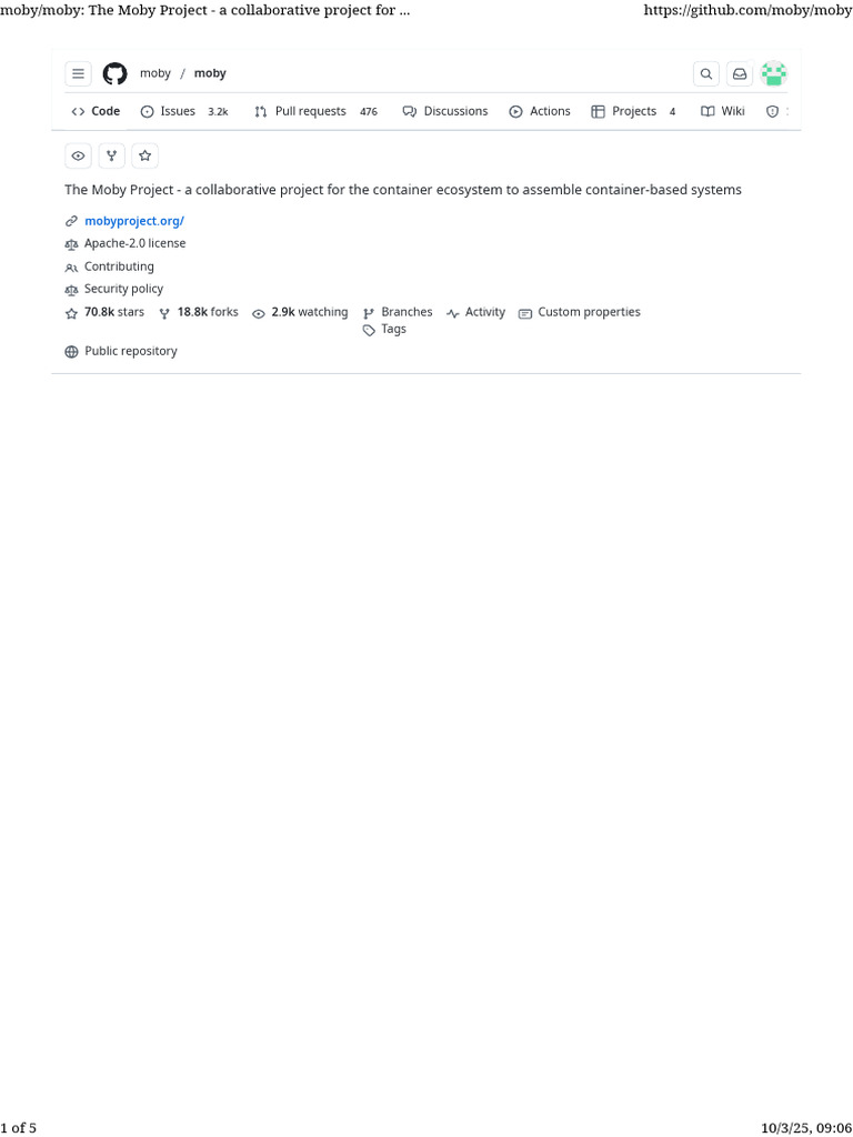 Moby Project: Apache 2.0 License Overview | PDF | Computer Science ...