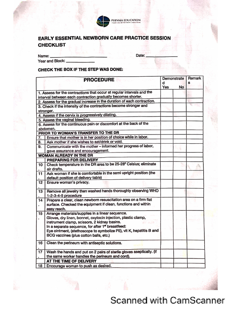 EINC Checklist | PDF