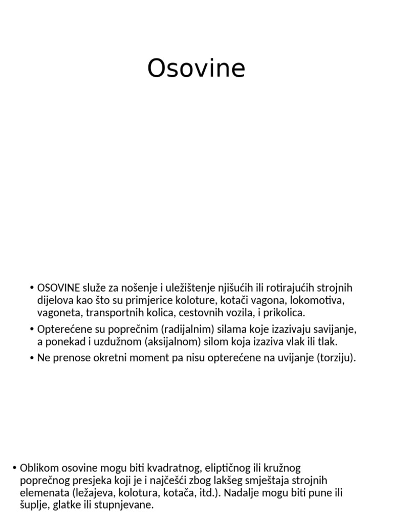 Osovine | PDF
