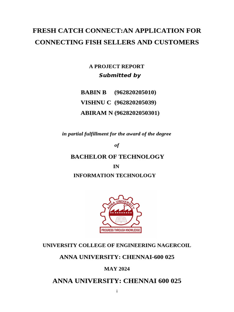 Fresh Catch Connect: Fish Market App | PDF | Microsoft Sql Server ...