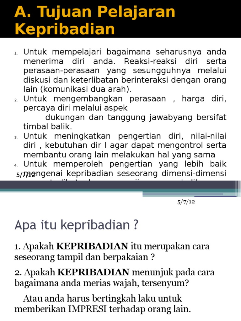 Memahami Kepribadian dan Diri Sendiri | PDF
