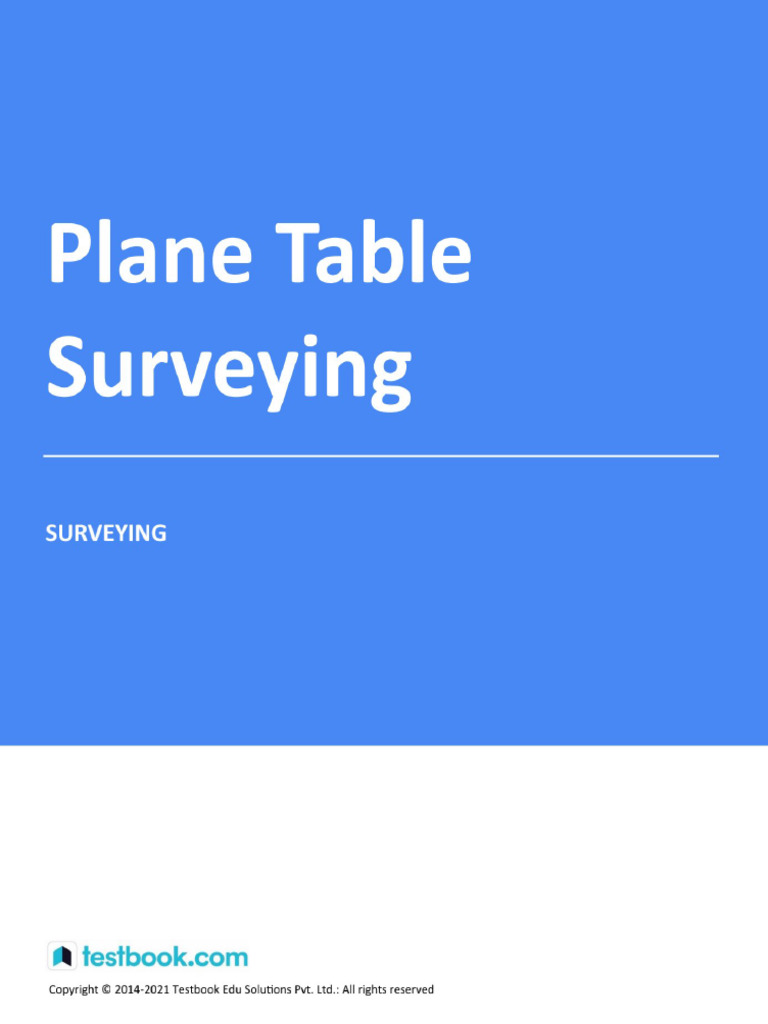 Plane Table Surveying - Study Notes | PDF