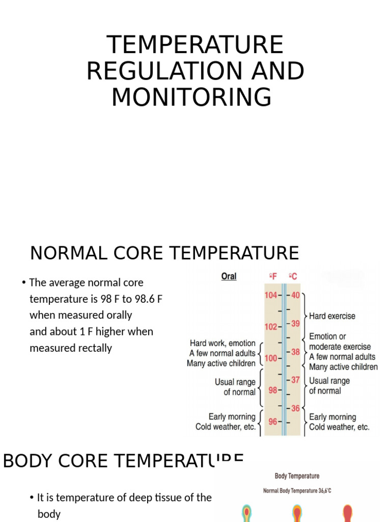 Temperature Regulation and Monitoring | PDF | Fever | Hyperthermia