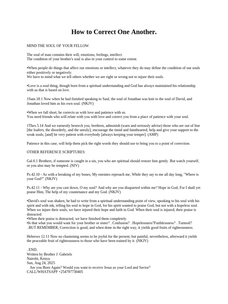 Soulful Correction: Guiding with Love | PDF | Patience | Soul
