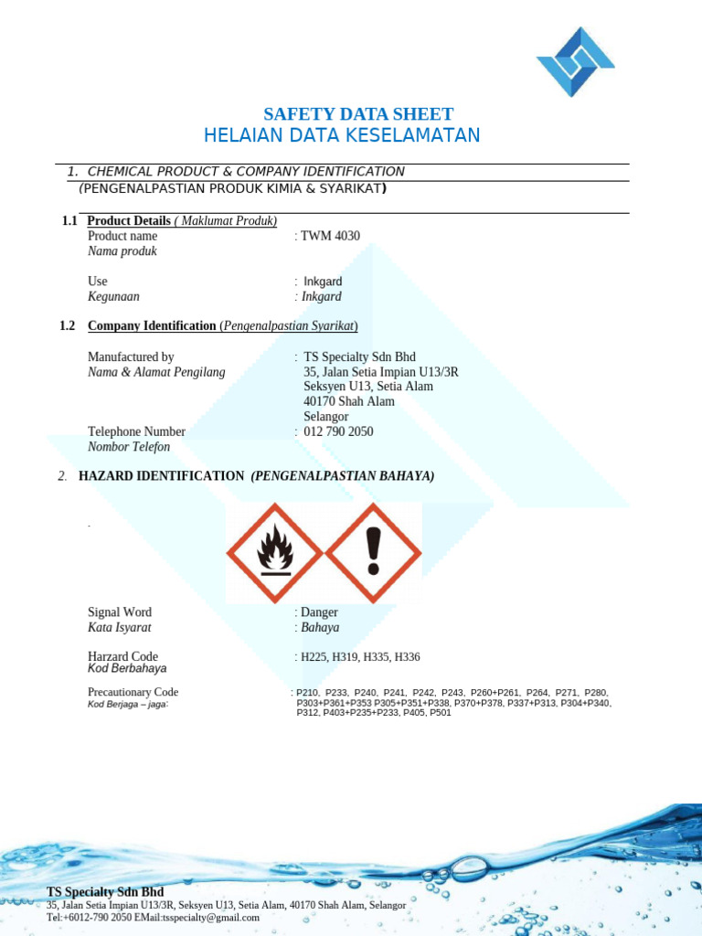TWM 4303 (Inkgard) Sds | PDF