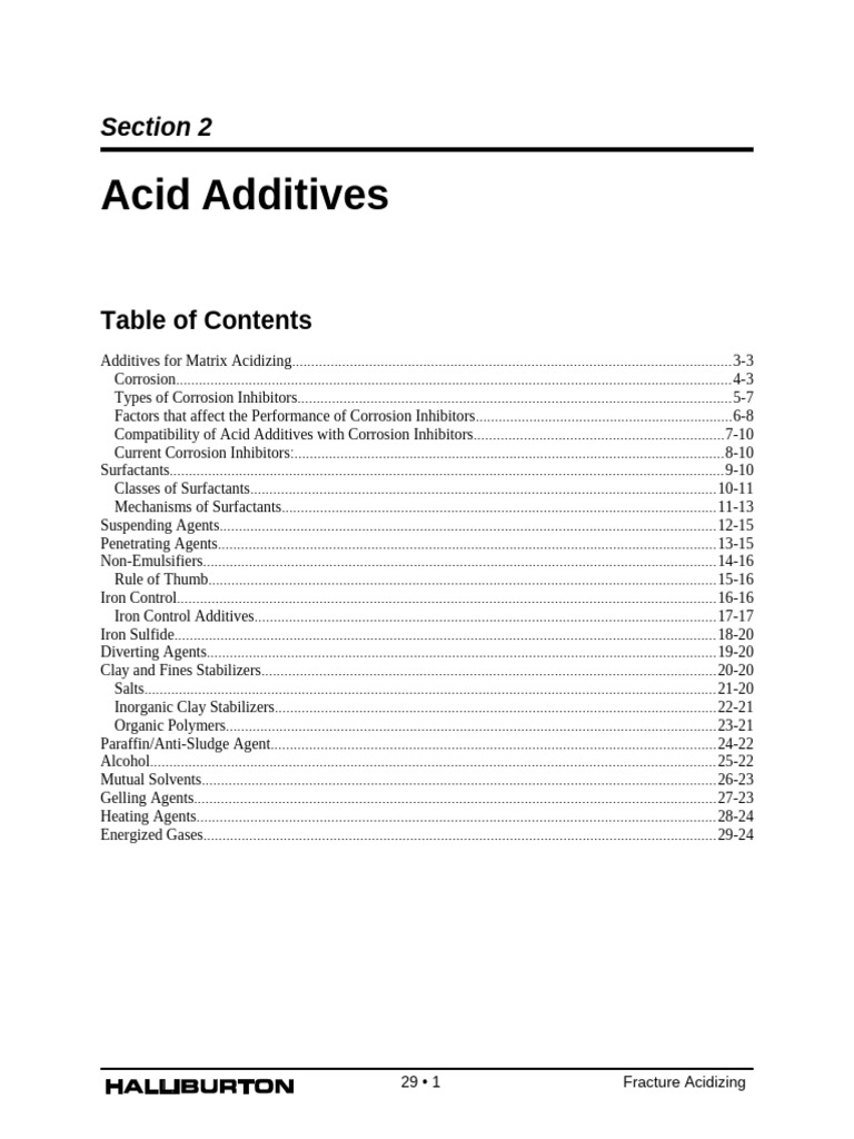 Acid Additives for Corrosion Control | PDF | Corrosion | Surfactant