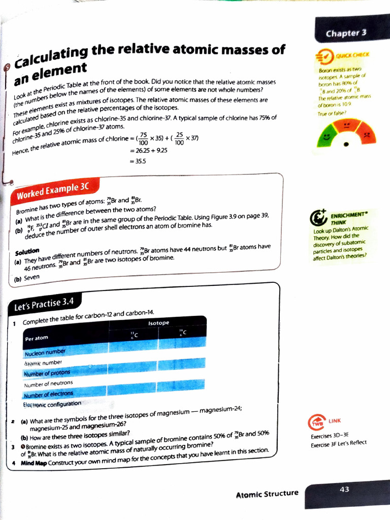 Calculating Relative Mass G6 | PDF | Isotope | Atoms
