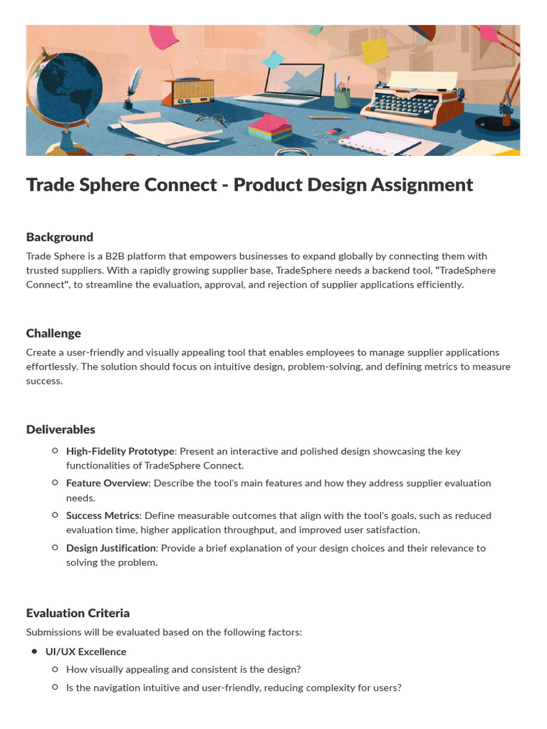 TradeSphere Connect Design Brief | PDF