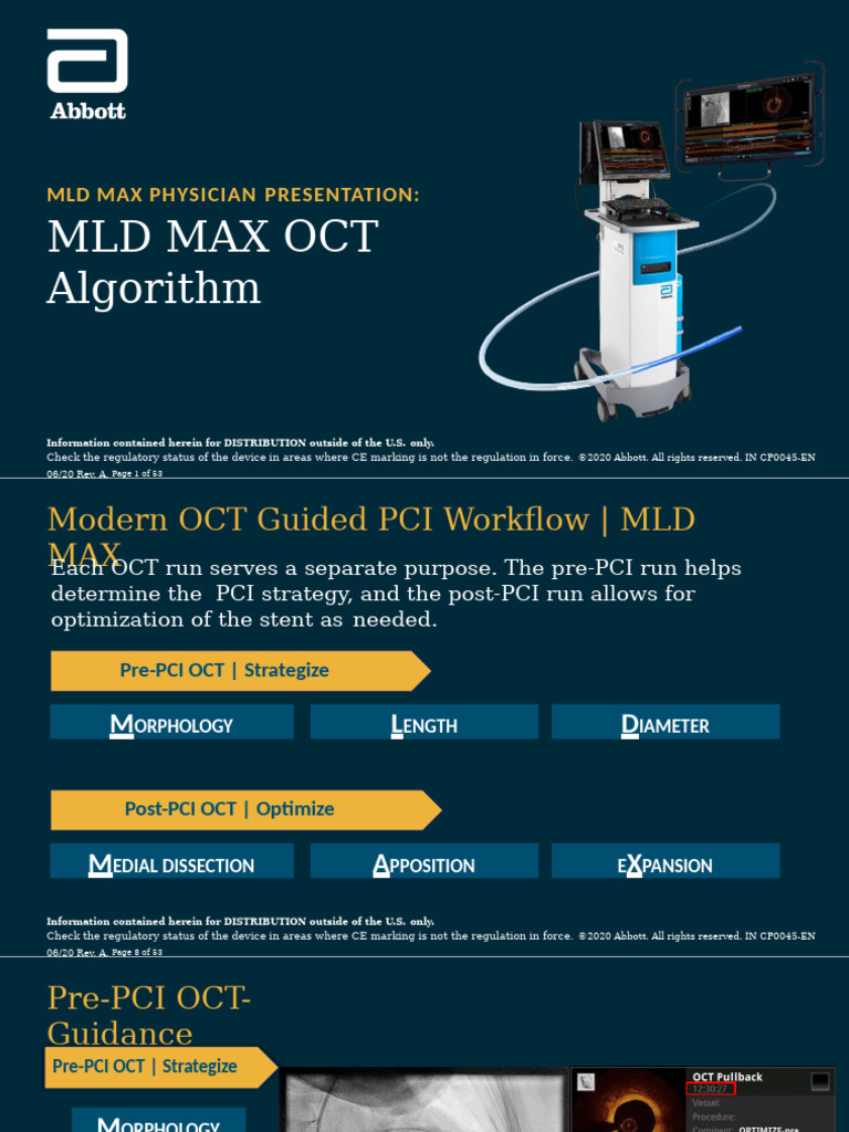 MLD MAX Algorithm for OCT Guidance | PDF | Percutaneous Coronary ...