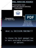 Presentation Topic Consumer Decision Making Process: International Marketing Research