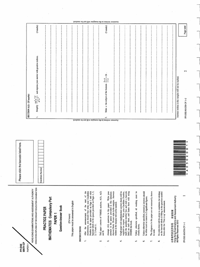 Sample Paper CP2 | PDF