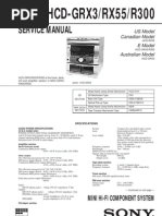 Service Manual: HCD-GRX3/RX55/R300