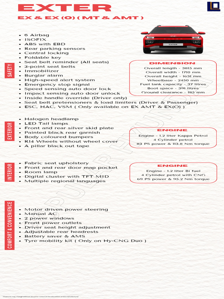 1.2L Kappa Petrol Engine Specs & Features | PDF | Seat Belt | Car