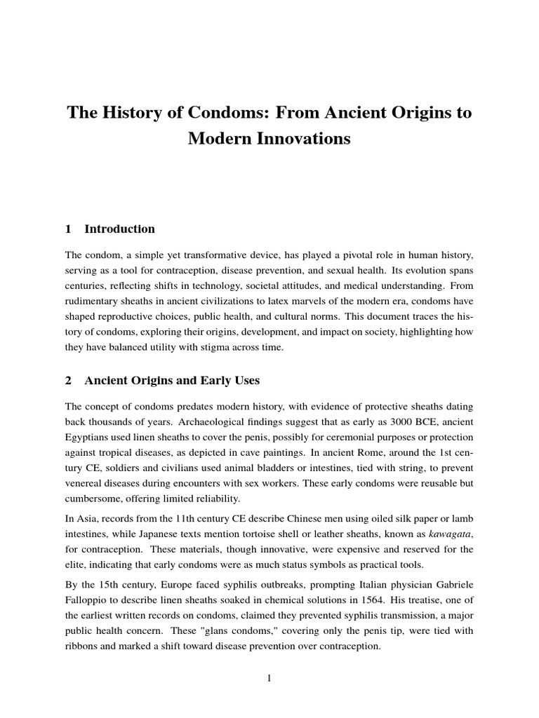 The History of Condoms - From Ancient Origins To Modern Innovations ...