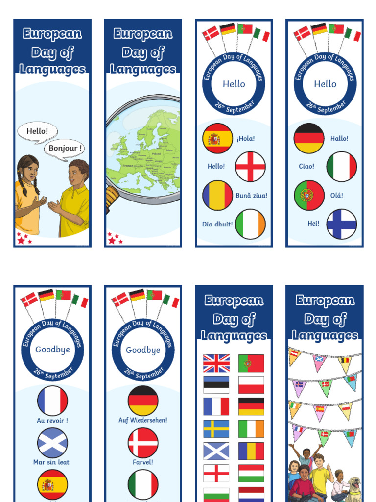 T MFL 1686775880 European Day of Languages Bookmarks Ver 1 | PDF